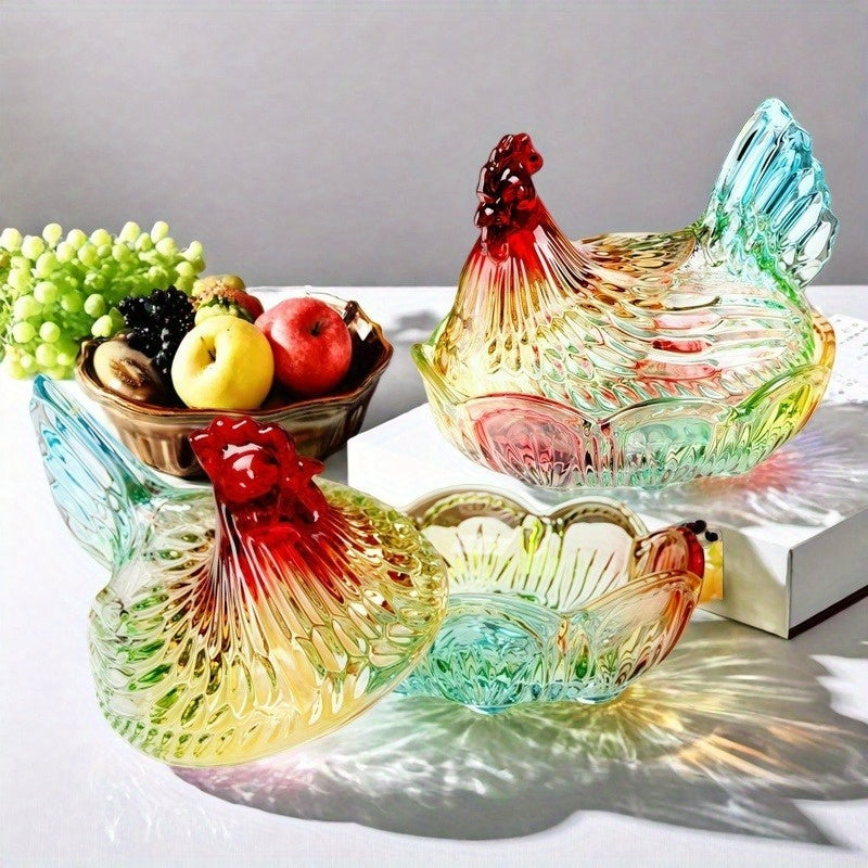 Smart Airtight Storage Jar Set – clear reusable pantry storage, Reusable Chicken-shaped Crystal Glass Storage Jars with LIDS - The Perfect Kitchen And Dining, designed for American homes, daily convenience and practical gifting