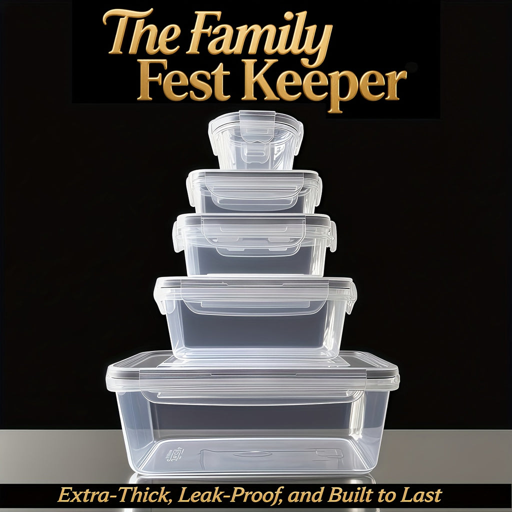 Compact 40pcs Airtight Food Storage Containers – leak-resistant reusable meal prep, 40pcs 20pcs Containers 20pcs Lids 10pcs 5pcs Containers 5pcs Lids Food Storage Container with, designed for American homes, daily convenience and practical gifting