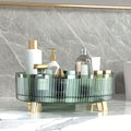 1/2pcs Transparent Perfume Storage Box, 360° Rotating Cosmetic Storage Box, Bathroom Cosmetic Storage Box Countertop, Large Capacity Cosmetic Display Box, Closet Storage Rack, Suitable For Cosmetics, Perfume, Seasoning Bottles