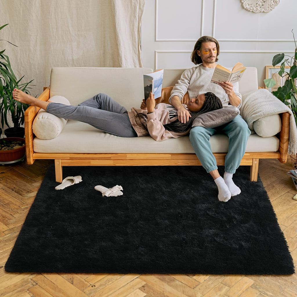 Area Rug – Large Modern Minimalist - Thick Memory Foam Padding, Soft Non-Slip Machine-Washabl